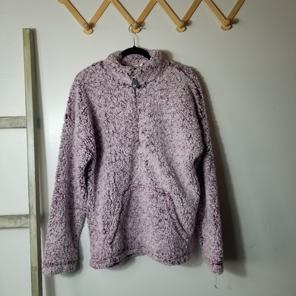 NWT BLUIVY WOMEN'S SHERPA PULLOVER SIZE M/L OVERSIZED (SEE DESCRIPTION)